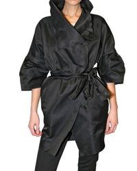 Viktor & Rolf | Black Structured Satin Coat | Lyst