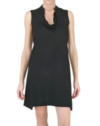 Saint Laurent | Black Wool Tricotine Dress | Lyst
