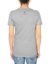 Dolce & Gabbana | Gray Eva Herzigova Print Jersey T-shirt | Lyst
