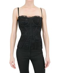 Dolce & Gabbana | Black Lace Bustier Top | Lyst