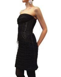 Dolce & Gabbana | Black Silk Tulle Ghepierre Dress | Lyst