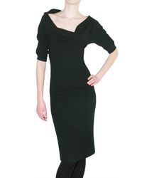 DSquared² | Black Wool Crepe Dress | Lyst