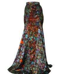 Erdem | Multicolor Silk Satin Skirt | Lyst