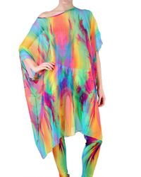 Jean-Pierre Braganza | Multicolor Rainbow Explosion Georgette Dres | Lyst