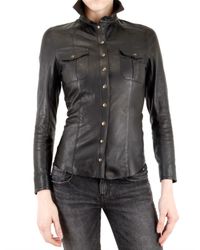 Les Soeurs | Black Leather Shirt | Lyst