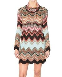 M Missoni | Multicolor Viscose and Merino Woven Mini Dress | Lyst