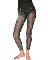 Marjan Pejoski | Black Tulle Stretch Embroidered Leggings | Lyst
