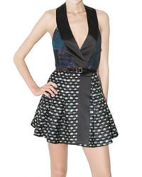 Proenza Schouler | Black Lurex and Sequin Tweed Dress | Lyst