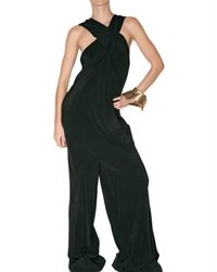 Rick Owens | Black Crepe Overalls | Lyst