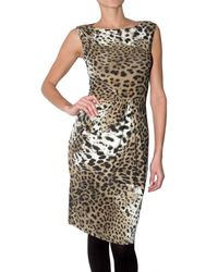 Roberto Cavalli | Multicolor Stretch Lycra Leopard Print Dress | Lyst