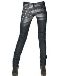 Rockstar | Black Stretch Denim American Flag Jeans | Lyst