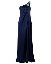 Notte by Marchesa | Blue Embellished One Shoulder Gown | Lyst