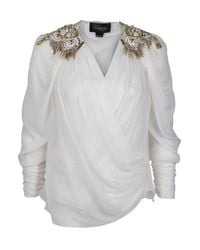 Temperley London | White Latifah Jewel Shoulder Blouse | Lyst