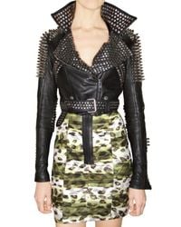 Burberry Prorsum | Black Studded Leather Jacket | Lyst