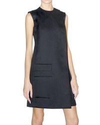 Calvin Klein | Blue Double Faced Cotton Canvas Dress | Lyst