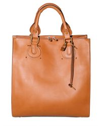 Chloé | Brown Grained Vegetable Treated Aurore Tote | Lyst