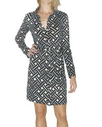 Diane von Furstenberg | Black Prita Silk Hi-lo Shirtdress | Lyst