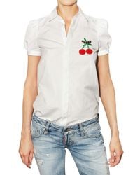 DSquared² | White Cherry Detail Blouse | Lyst