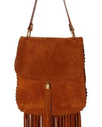 Emilio Pucci | Brown Suede Fringe Cross Body Shoulder Bag | Lyst
