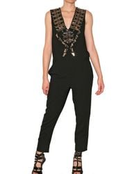 Givenchy | Black Mirror Embellished Jumpsuit | Lyst