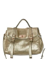 Mulberry | Metallic Oversized Alexa Grainy Metal Top Handle | Lyst