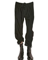 Ann Demeulemeester | Black Double Length Gabardine Trousers for Men | Lyst