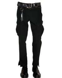 Ann Demeulemeester | Black Fustian Cargo Trousers for Men | Lyst