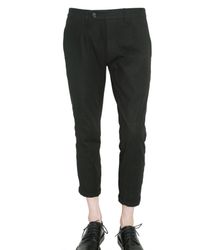 Ann Demeulemeester | Black Jersey Cropped Trousers for Men | Lyst
