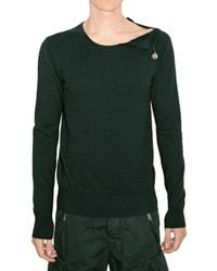 Balmain | Black Eagle Metal Plaquet Wool Knit Sweater for Men | Lyst