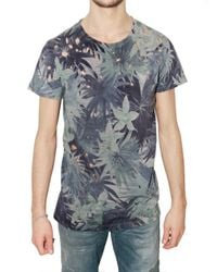Balmain | Blue Palm Tree Jersey T-shirt for Men | Lyst
