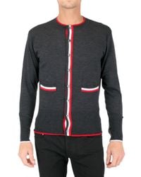Black Fleece By Brooks Brothers | Gray Plaquet Striped Cardigan Sweater for Men | Lyst