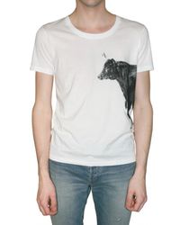 Burberry Prorsum | White Big Cow Print Jersey T-shirt for Men | Lyst