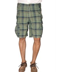 Closed | Green Check Cargo Bermuda Trousers for Men | Lyst