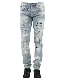 Dolce & Gabbana | Blue Destroyed Paint Jeans for Men | Lyst