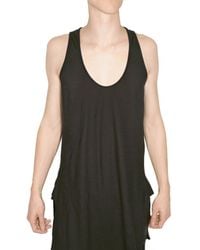 Dior Homme | Black Cotton Jersey Long Tank Top for Men | Lyst