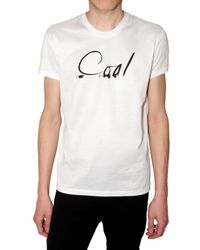 Dior Homme | White Coal Print Jersey T-shirt for Men | Lyst