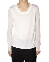Dior Homme | White Jersey Front Double Layer Long T-shirt for Men | Lyst