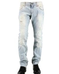 Dolce & Gabbana | Blue 19 Cm Hem Distressed Denim Jeans for Men | Lyst