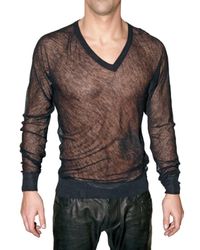 DSquared² | Black Transparent Knit Sweater for Men | Lyst