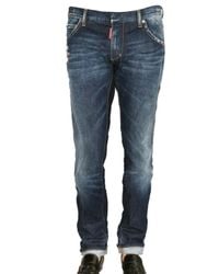 DSquared² | Blue 19cm Flags Stretch Denim Slim Jeans for Men | Lyst