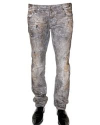 DSquared² | Gray Glitter Slim Denim Jeans for Men | Lyst