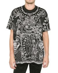 Givenchy | Black Printed Jersey Oversized T-shirt for Men | Lyst
