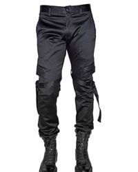 Kiryuyrik | Black Twill Cotton Cargo Trousers for Men | Lyst