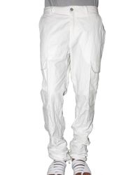 Kris Van Assche | White Cotton and Metal Canvas Cargo Trousers for Men | Lyst