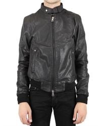 Meatpacking D | Black Washed Calf Leather Jacket for Men | Lyst