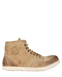 Preventi | Natural Waxed Kudu Crosta Low Boots for Men | Lyst