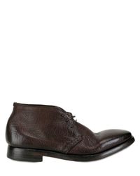 Preventi | Brown Hammered Calf Chukka Lace Ups for Men | Lyst