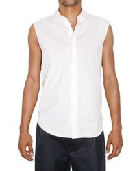Raf Simons | White Back Zipped Striped Poplin Shirt for Men | Lyst