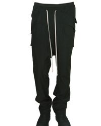 Rick Owens | Black Wool Crepe Cargo Swinger Trousers for Men | Lyst