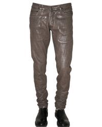 Rick Owens | Brown Slim Fit Silver Denim Jeans for Men | Lyst